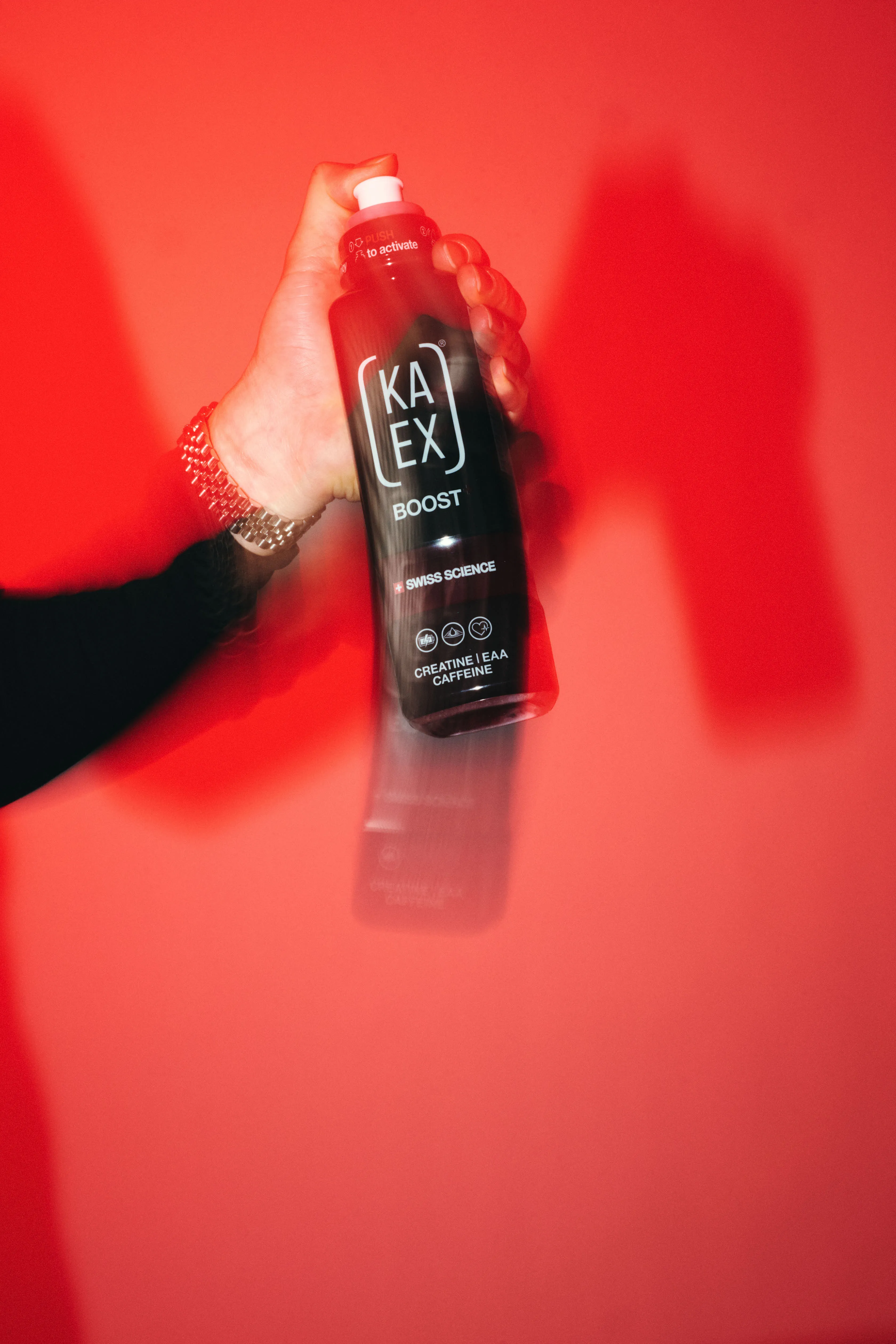 Packshot of a KaEx Boost bottle